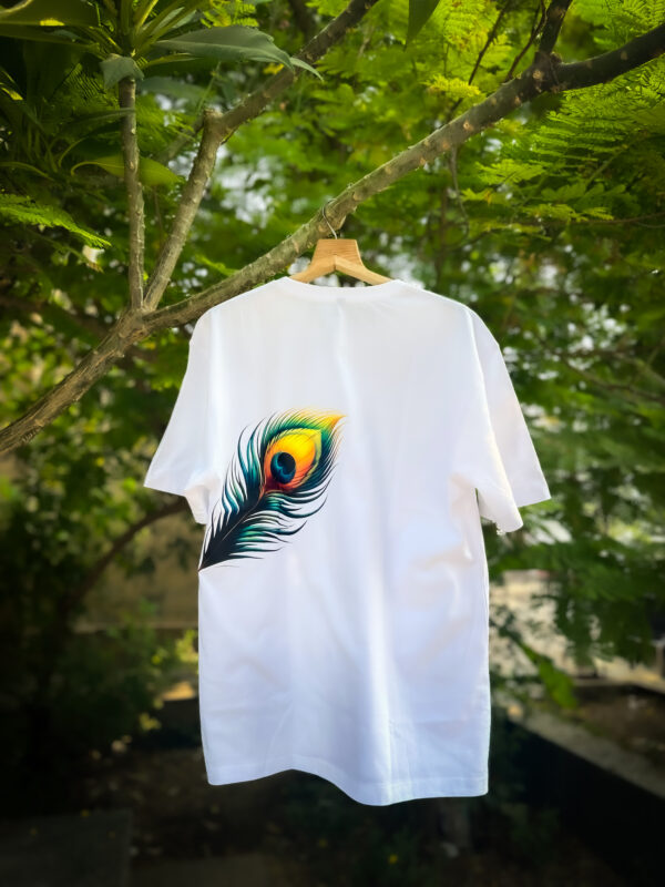कृष्ण सदा सहायते - White Oversize T-shirt - Image 2